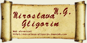 Miroslava Gligorin vizit kartica